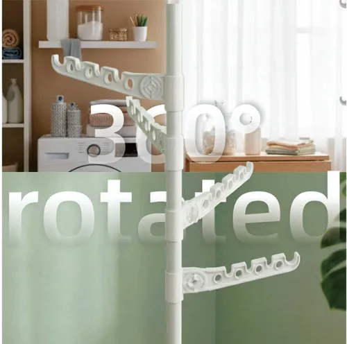 Vista 6 de Estante de secado de ropa para interiores que ahorra espacio para apartamentos pequeños, estante de ropa plegable de almacenamiento de 5 niveles