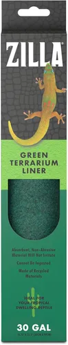 Vista 13 de Forro de sustrato para terrario de reptiles de Zilla, verde, 10G, 9.75" x 19.75