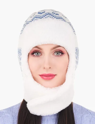 Vista 4 de Team Snowflake Gorro de invierno para mujer, divertido sombrero Ushanka con orejeras