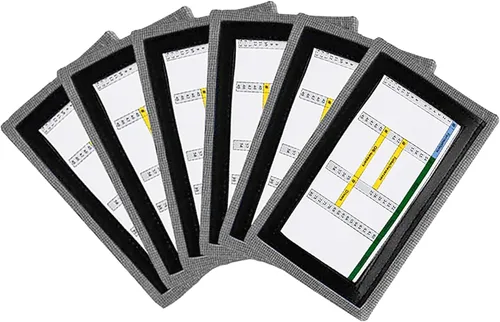 Vista 12 de Playbook Wristband QB, Adult Playbook,3 Slots, 6 Pack Negro