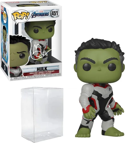 Vista 2 de Mark Ruffalo Hulk #451 Facsímil firmado reimpresión autógrafa láser Funko POP! Figura de Marvel Vengadores con estuche protector