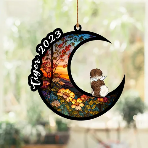 Vista 122 de Nazenti Atrapasoles conmemorativo para perros, adornos de Navidad personalizados para perros, adorno de Navidad, regalos conmemorativos para perros