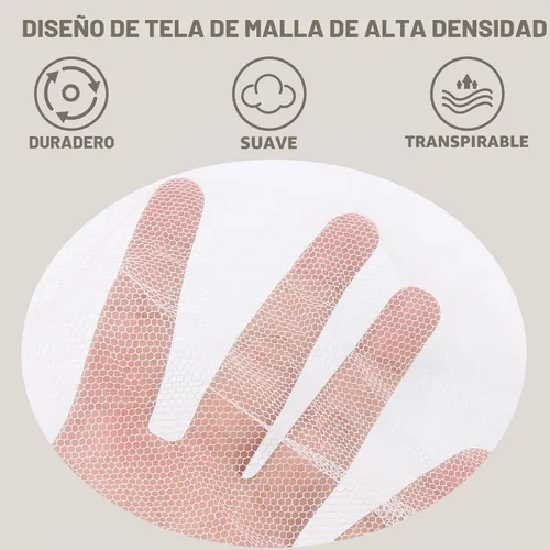 Vista 5 de Mosquitera para cuna, universal, 63.0 x 177.2 in, de encaje, decorativa, para cunas, para cunas, malla transpirable para mantener alejados a