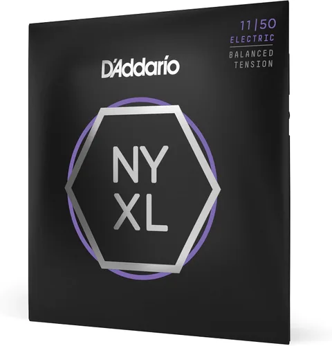 Vista 14 de D'Addario cuerdas para guitarra eléctrica, NYXL niqueladas, NYXL1152, calibre medio/pesado superior 11-52, juego de 6 cuerdas, paquete de 1