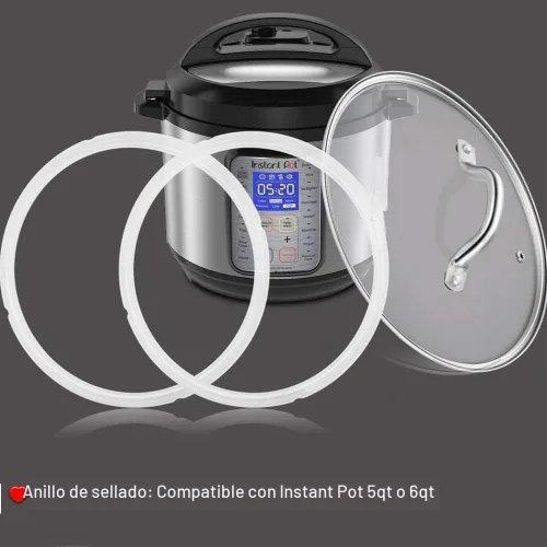 Vista 3 de Anillo de sellado para olla instantánea de 6 cuartos de galón, anillos de sellado de junta de silicona para Instapot de 6 cuartos de galón, 2 piezas