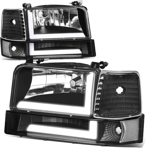 Vista 12 de Auto Dynasty Juego de Faros LED DRL 3D y Lámpara de Parachoques Compatible con Ford F-150 F-250 F-350 Bronco 1992-1996, Lado del Conductor