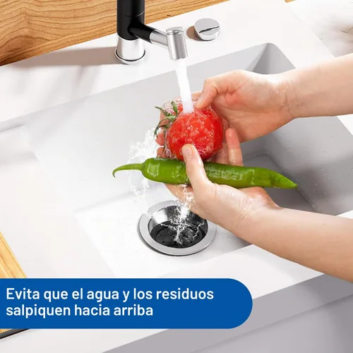 Vista 5 de Protector contra Salpicaduras para Triturador de Basura, Deflector de Fregadero, Accesorios de Repuestos para Triturador de Desechos de Alimentos