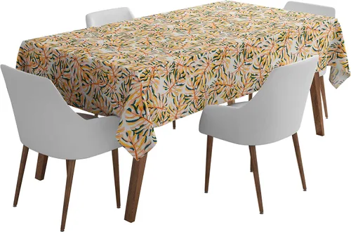 Vista 62 de Mantel cuadrado para interiores y exteriores de 58 x 58 pulgadas, mantel cuadrado impermeable para mesa de patio, manteles de primavera/verano
