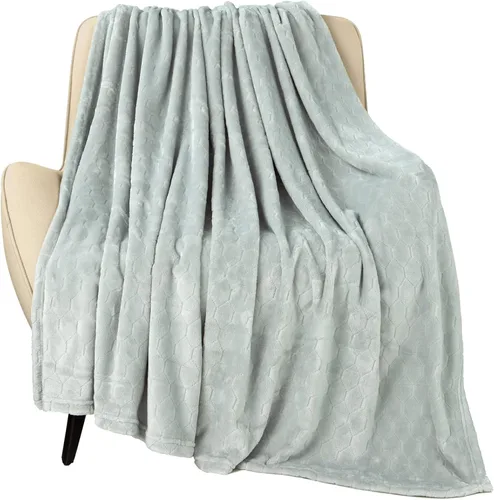 Vista 9 de TOONOW - Manta decorativa de vellón, mullida, supersuave, esponjosa y con patrón geométrico, de franela de microfibra, para sillón, cama y sofá