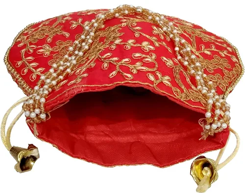 Vista 5 de Purpledip Potli Bags Drawstring Purse (Potli01$)