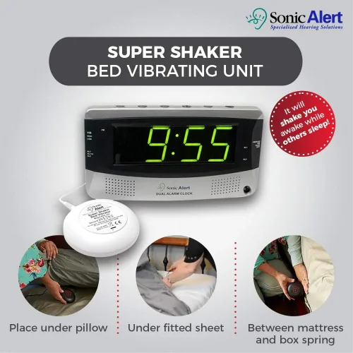 Vista 3 de Sonic Alert SBD375SSEU/USA Sonic Boom Dual Alarm Vibrating Alarm Reloj despertador