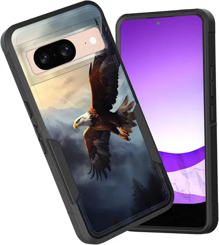 Vista 46 de Funda para Pixel 6A, funda híbrida de doble capa resistente a prueba de golpes de policarbonato duro de silicona suave TPU para Google Pixel 6A