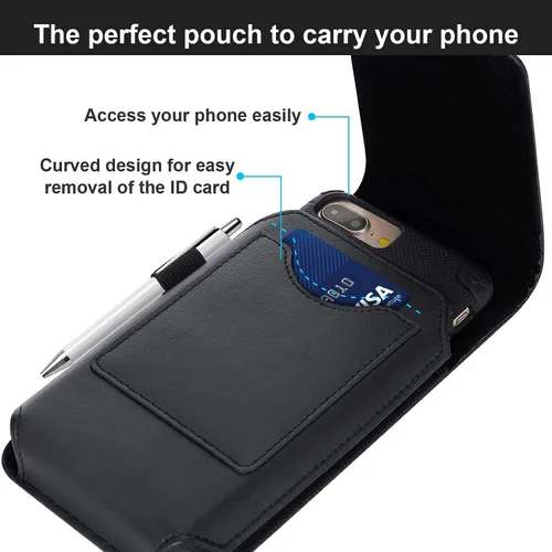 Vista 4 de BECPLT Funda de cuero con clip para cinturón para Galaxy S24-20 con rotación de 360 grados, limitada a S24, S23, S22, S21, S20, S10, S9, S8, S7 Edge