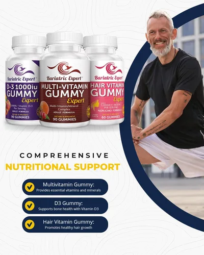 Vista 2 de Multivitamínico bariátrico, paquete de 3 gomitas multivitamínicas, 90 masticables - Gomitas D3 90 masticables - Gomitas de vitaminas