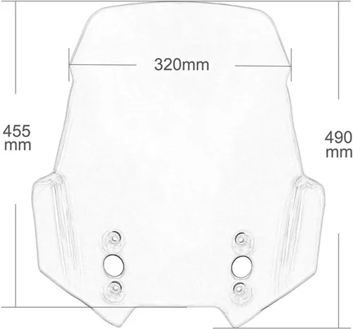 Vista 5 de Parabrisas de motocicleta compatible con Kawasaki Versys 1000 KLZ1000 2012 2013 2014 2015 2016 2017 2018 2019 2020 (color : transparente)