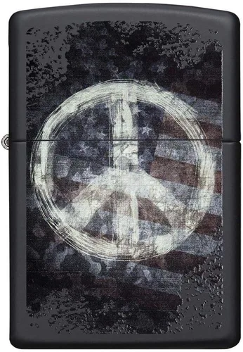 Vista 57 de Zippo encendedores con la bandera de EE. UU.