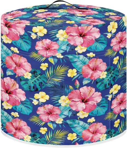 Vista 27 de Suobstales Cubierta para aparato con estampado de estrellas de mar de playa, cubierta antipolvo, funda portátil para olla a presión con bolsillo