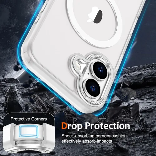 Vista 251 de Anuck - Funda magnética para iPhone 11 compatible con MagSafe, carcasa trasera mate translúcida dura, borde de TPU, delgada, resistente a impactos