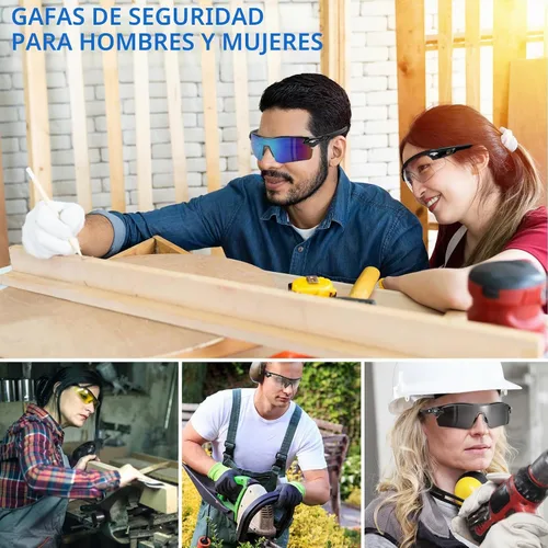 Vista 7 de OXG 6 Pack Safety Glasses, Scratch Resistant Wraparound Lenses ANSI Z87.1 Protective Eyewear for Unisex
