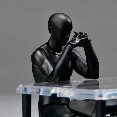 Vista 5 de Figuras de acción gnallang Modelo PVC (Color Negro) con Caja Modelos de Figuras para Dibujar para Artistas (Masculino)
