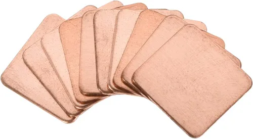 Vista 8 de uxcell Disipador térmico de cobre térmico de chipset IC plano para CPU GPU 0.591 x 0.591 x 0.004 in 10pcs