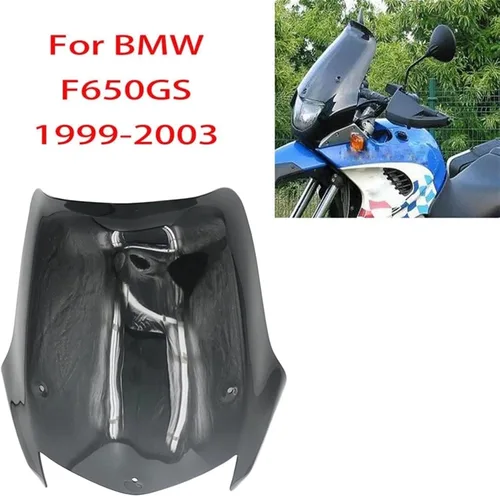 Vista 2 de Deflectores de alerón de carenado para parabrisas de motocicleta, color negro para BMW F650 F 650 GS 1999-2003 Accesorios de actualización