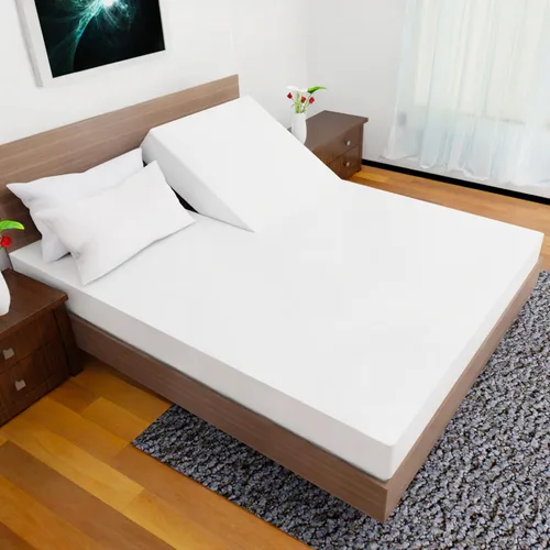 Vista 14 de Juego de sábanas Split King con 2 sábanas bajeras individuales XL, ropa de cama de 5 piezas, sin arrugas, resistente a la decoloración, microfibra