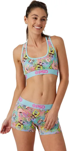 Vista 2 de PSD Pantalones cortos de Bob Esponja para mujer, ropa interior de cobertura completa, cómodas bragas elásticas para mujer