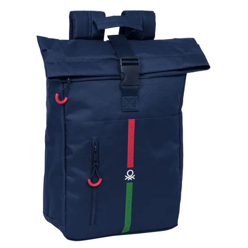 Vista 2 de Mochila para Portátil Benetton Italy Azul marino 28 x 42 x 13 cm