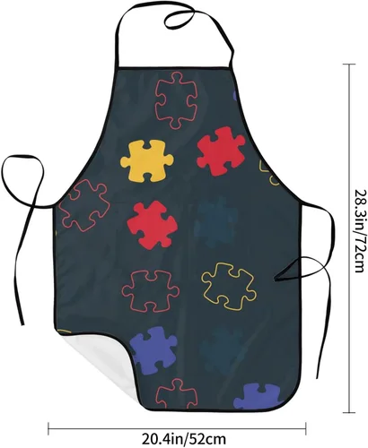 Vista 4 de Sigouyinei Delantales para mujeres con bolsillos, delantal para hombres, delantal adecuado para chefs camareros, técnicos de uñas para hornear