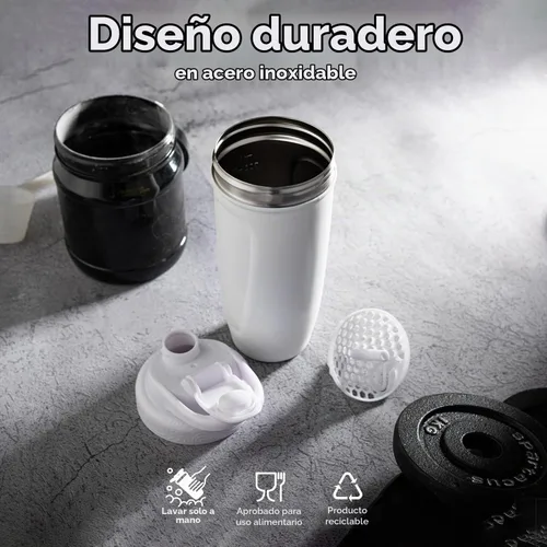 Vista 8 de Smartshake Looney Tunes Reforce Botella mezcladora de proteína de acero inoxidable - Botella unisex para gimnasio sin aislamiento Botellas