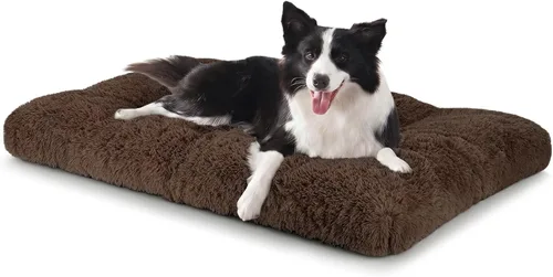Vista 29 de JOEJOY - Almohadilla para cama para perro, cama de lujo lavable para perros, almohadilla suave antideslizante para perros pequeños, 23 x 18 Beige