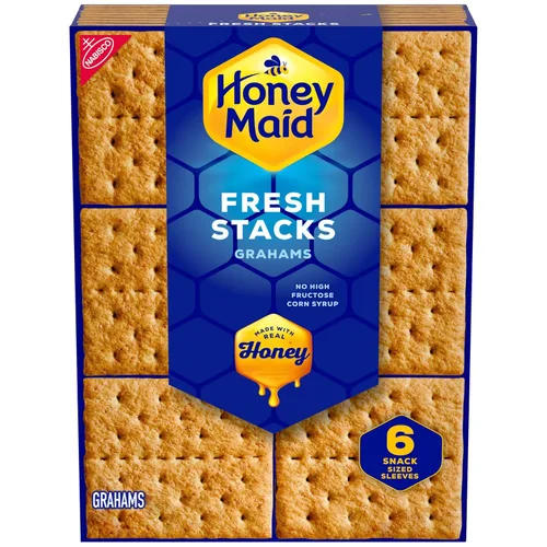 Vista 24 de Honey Maid Graham Crackers, bocadillos a granel para el almuerzo, 200 paquetes de bocadillos de 0.5 onzas