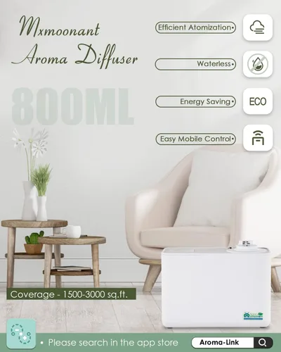 Vista 2 de Mxmoonant Máquina de aire de olor para el hogar 27.1 fl oz HVAC/difusor de aroma solo 1500-3000sq.ft Máquina de nebulización de aire frío sin agua