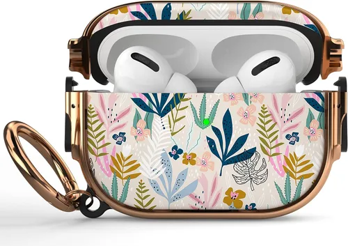 Vista 60 de Maxjoy Funda para AirPods 3 con cerradura, funda protectora rígida de 3ª generación para AirPod de 3ª generación para mujeres y hombres con llavero