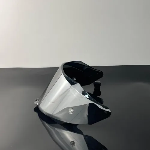 Vista 4 de Escudo para KYT R2R, R2R PRO Visera Casco Moto con protección UV (Plata-Para el día)