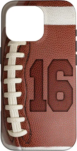 Vista 20 de iPhone 16 Football Fan #16 Jersey No 16 Football Lover Phone Case Gift Case