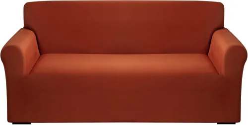 Vista 16 de Qubjus Funda de sofá moderna de alta elasticidad para sofá cama de dos cojines, funda de sofá sólida antideslizante, lavable, protector de muebles