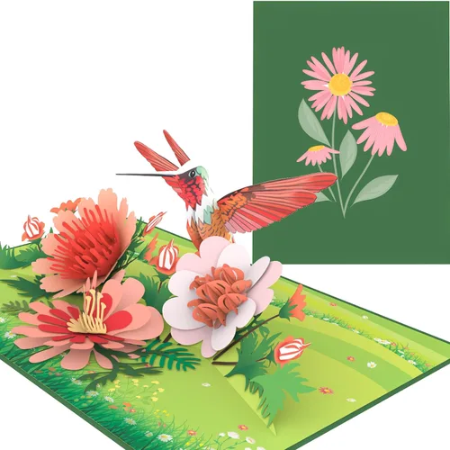 Vista 10 de PopLife - Mariposa monarca y margarita - Tarjeta pop-up 3D desplegable para Día de la Madre - San Valentín, aniversario, cumpleaños, agradecimiento