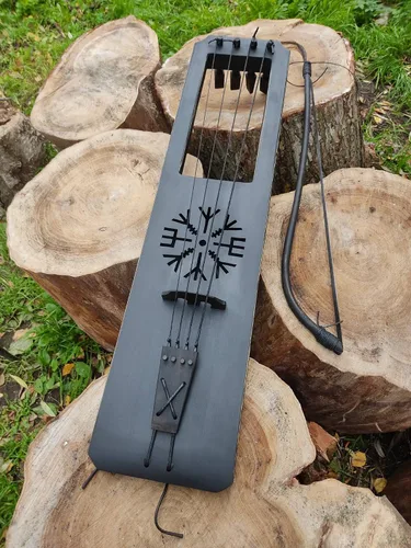 Vista 6 de Talharpa Alric Bass 5 (Taglharpa/Jouhikko) Lira escandinava