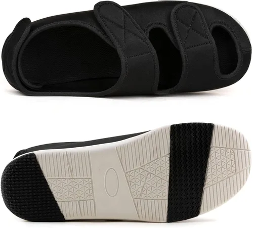 Vista 3 de RockDove Pantuflas diabéticas ajustables de 3 correas para hombre 8