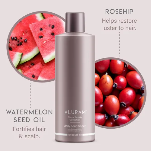Vista 5 de ALURAM Acondicionador diario de agua de coco para hombres y mujeres, hidratación limpia y brillo para todo tipo de cabello, 12 onzas líquidas