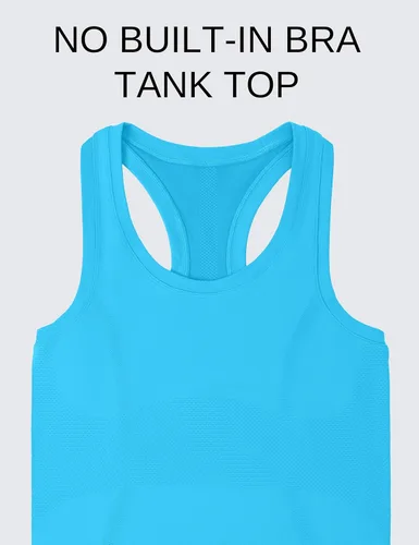 Vista 5 de MathCat - Camisetas sin mangas para mujer, básicas, sin costuras, para entrenamiento, yoga, atléticas, con espalda cruzada, deportivas, para correr