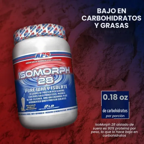 Vista 4 de IsoMorph 28 by APS Nutrition, Suplemento de proteína aislada de suero puro en polvo, batido de vainilla, 5 libras