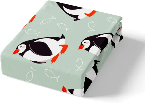 Vista 5 de jejeloiu Juego de ropa de cama para niños y niñas, tamaño individual, diseño de pájaros y frailecillos, para decoración de dormitorio de niños