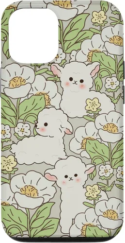 Vista 26 de Funda para iPhone 16 con diseño de oveja, cordero, margarita, granjero