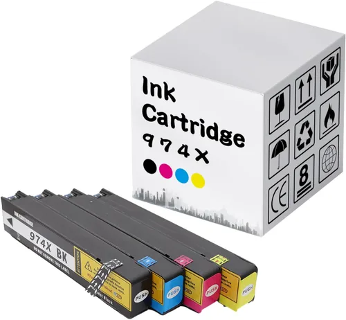 Vista 10 de Cartuchos de tinta 974X 974X 974 remanufacturados de alto rendimiento 974X 974 para cartuchos de tinta 974X para impresora HP Pagewide 352DW MFP