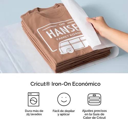 Vista 2 de Cricut® Value Iron-On, Muestra de Arcoíris - 30 cm x 30 cm (20 unidades) - Vinilo de Transferencia de Calor HTV