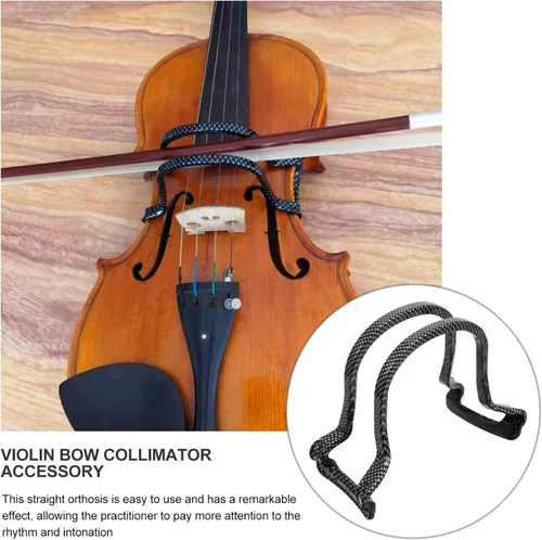 Vista 2 de HEALLILY Arco de violín enderezar guía de herramientas corrector colimador de arco de violín principiante violín formación accesorio de enseñanza