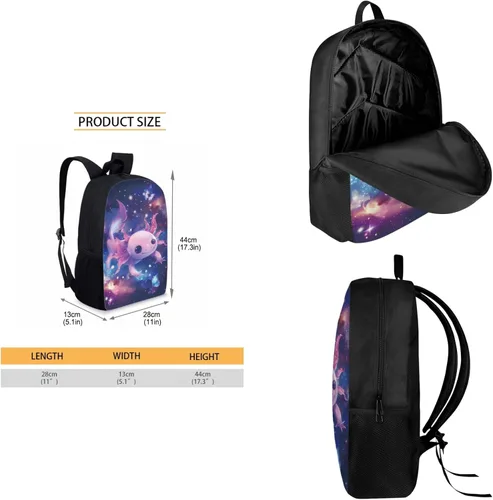 Vista 154 de HUGS IDEA Juego de 3 bolsas escolares con aislamiento térmico para el almuerzo, estuche para lápices